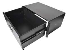 Metal Rack Drawers for Data Racks & Flight Cases with Lock 255mm Deep
